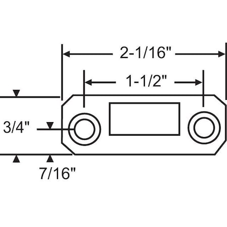 Strybuc OFFSET STRIKE HOUSING ALUMINUM 50-1252-7